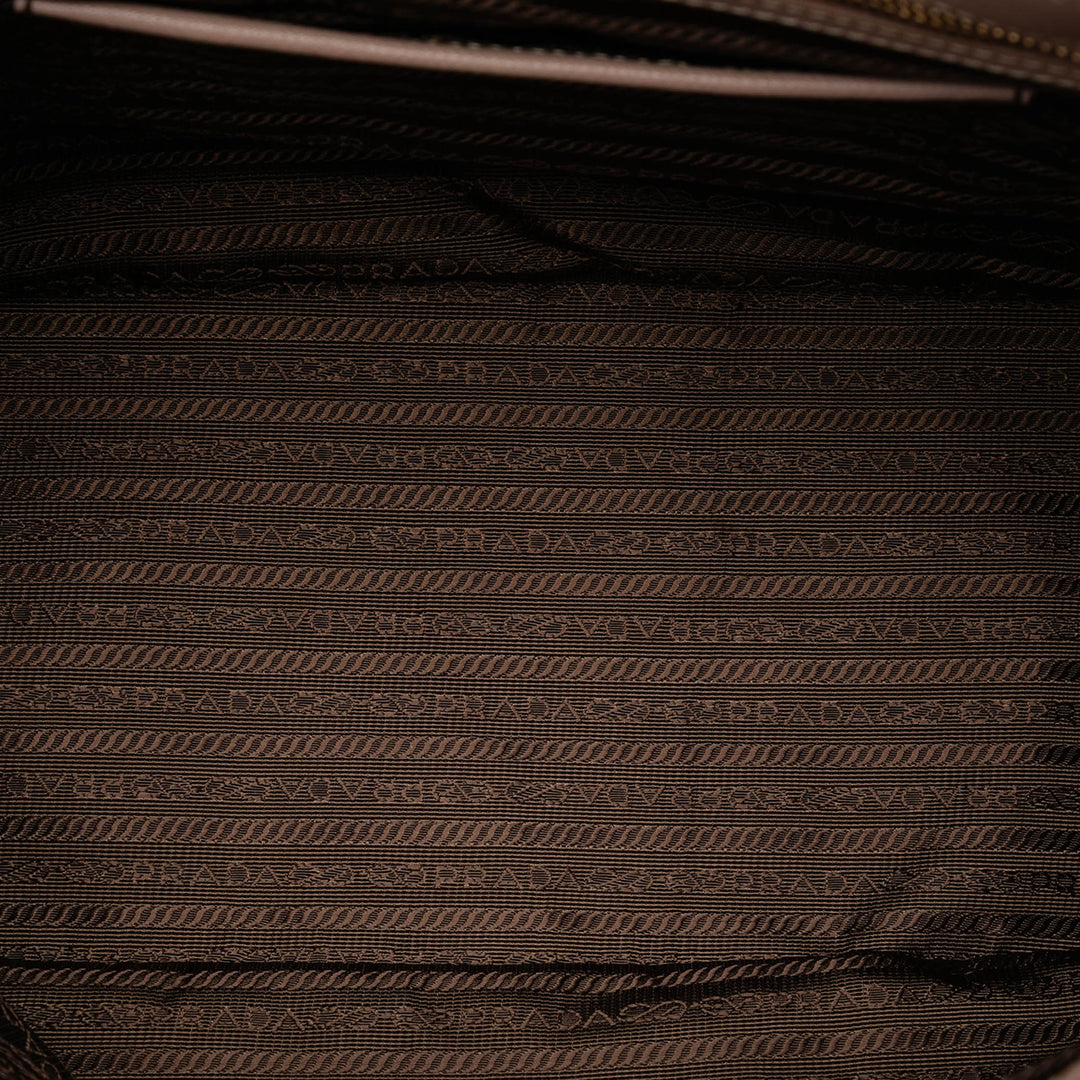 Prada Large Saffiano Lux Galleria Double Zip Sac