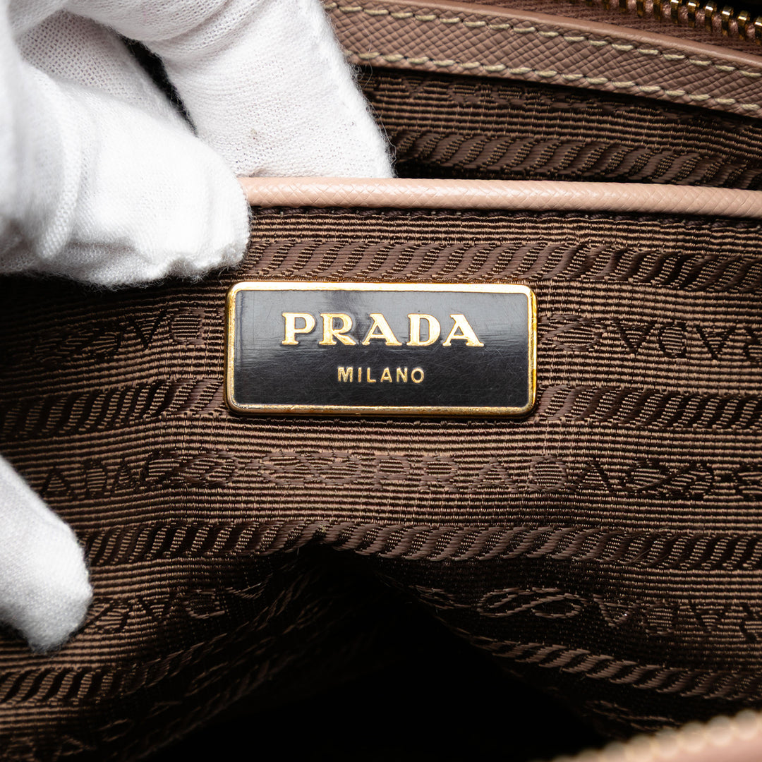 Prada Large Saffiano Lux Galleria Double Zip Sac