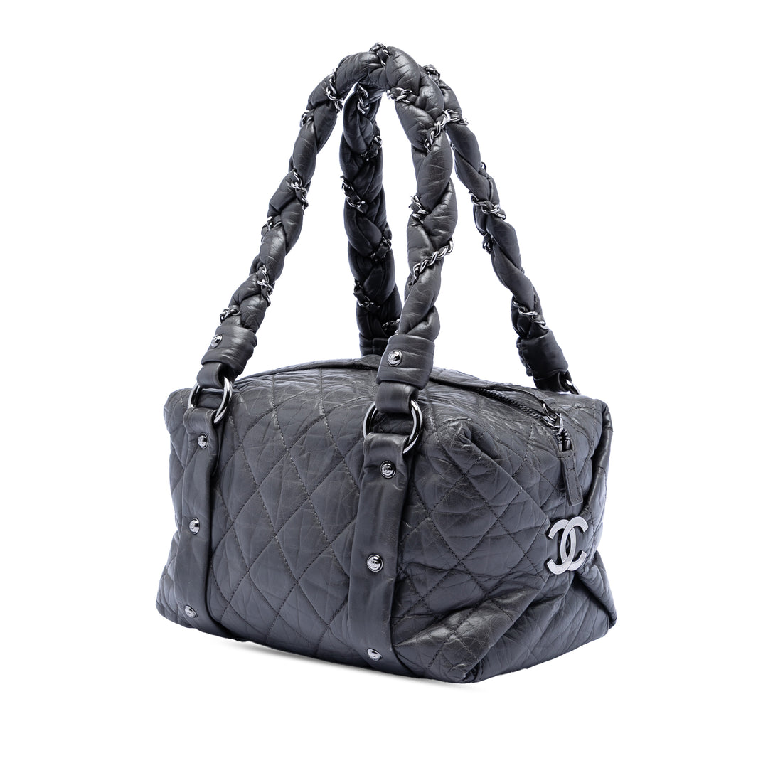 Chanel Small Distressed Cuir d’agneau Lady Braid Cabas