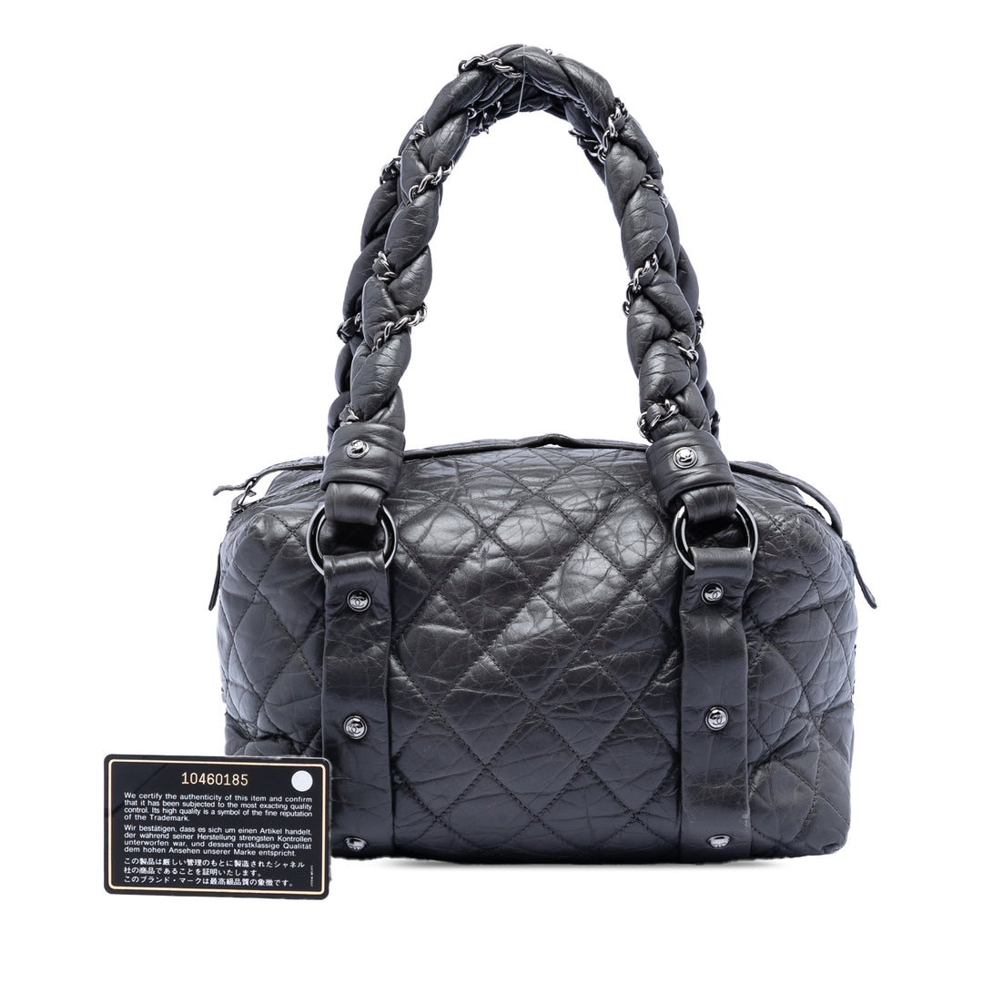 Chanel Small Distressed Cuir d’agneau Lady Braid Cabas
