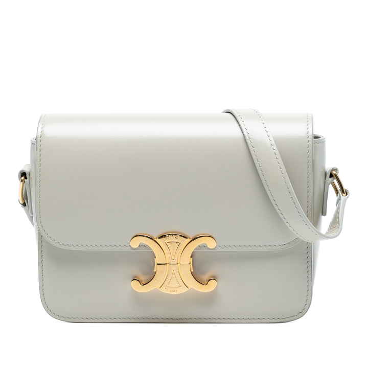 Celine Teen brillant Cuir de veau Triomphe Sac porté croisé