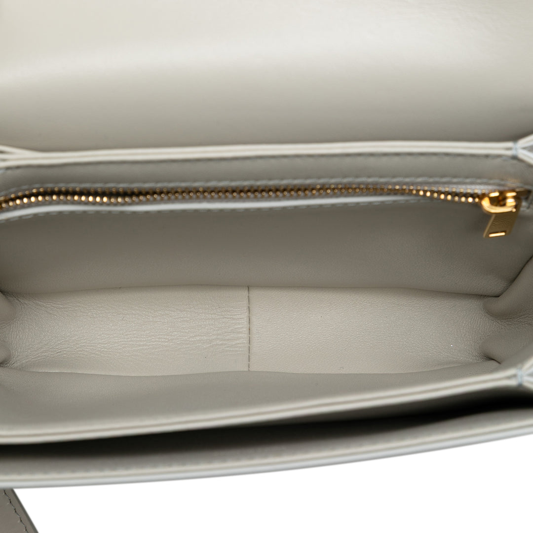 Celine Teen brillant Cuir de veau Triomphe Sac porté croisé