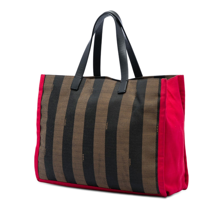 Fendi Pequin Toile Simply Shopping Cabas