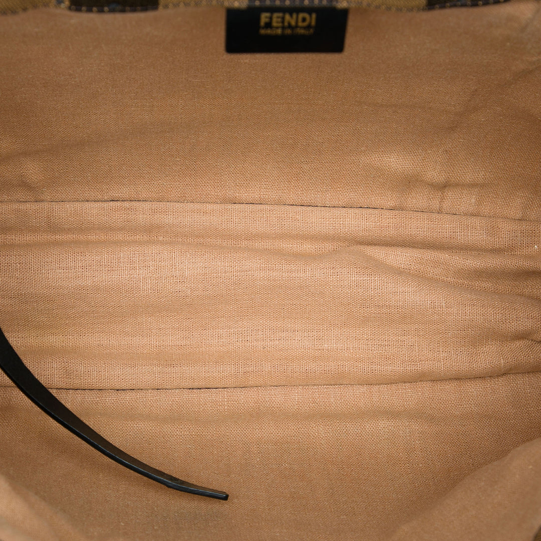 Fendi Pequin Toile Simply Shopping Cabas