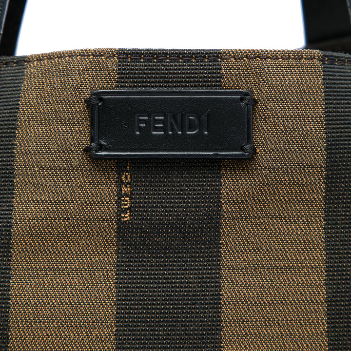 Fendi Pequin Toile Simply Shopping Cabas