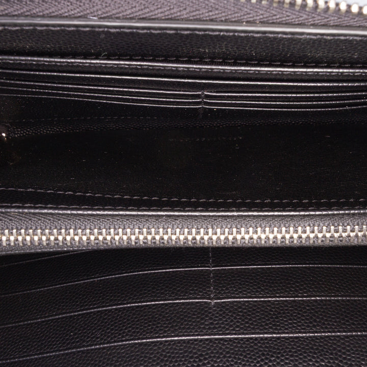 Grain De Poudre Double Zip Around Travel Organizer Wallet Black - Gaby Paris
