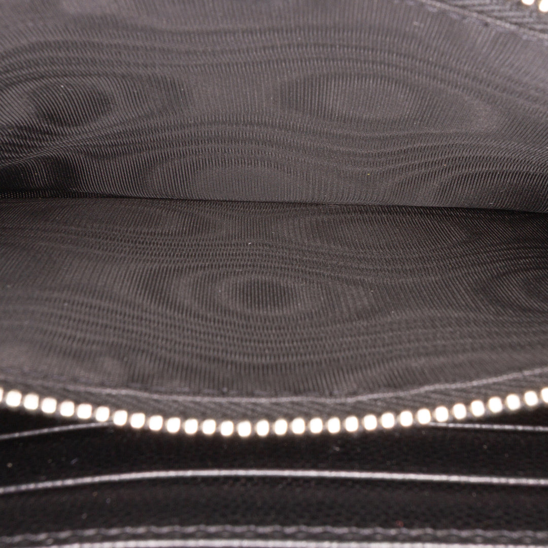 Grain De Poudre Double Zip Around Travel Organizer Wallet Black - Gaby Paris