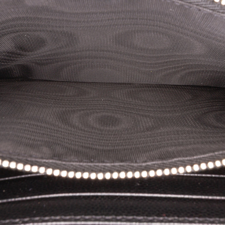 Grain De Poudre Double Zip Around Travel Organizer Wallet Black - Gaby Paris