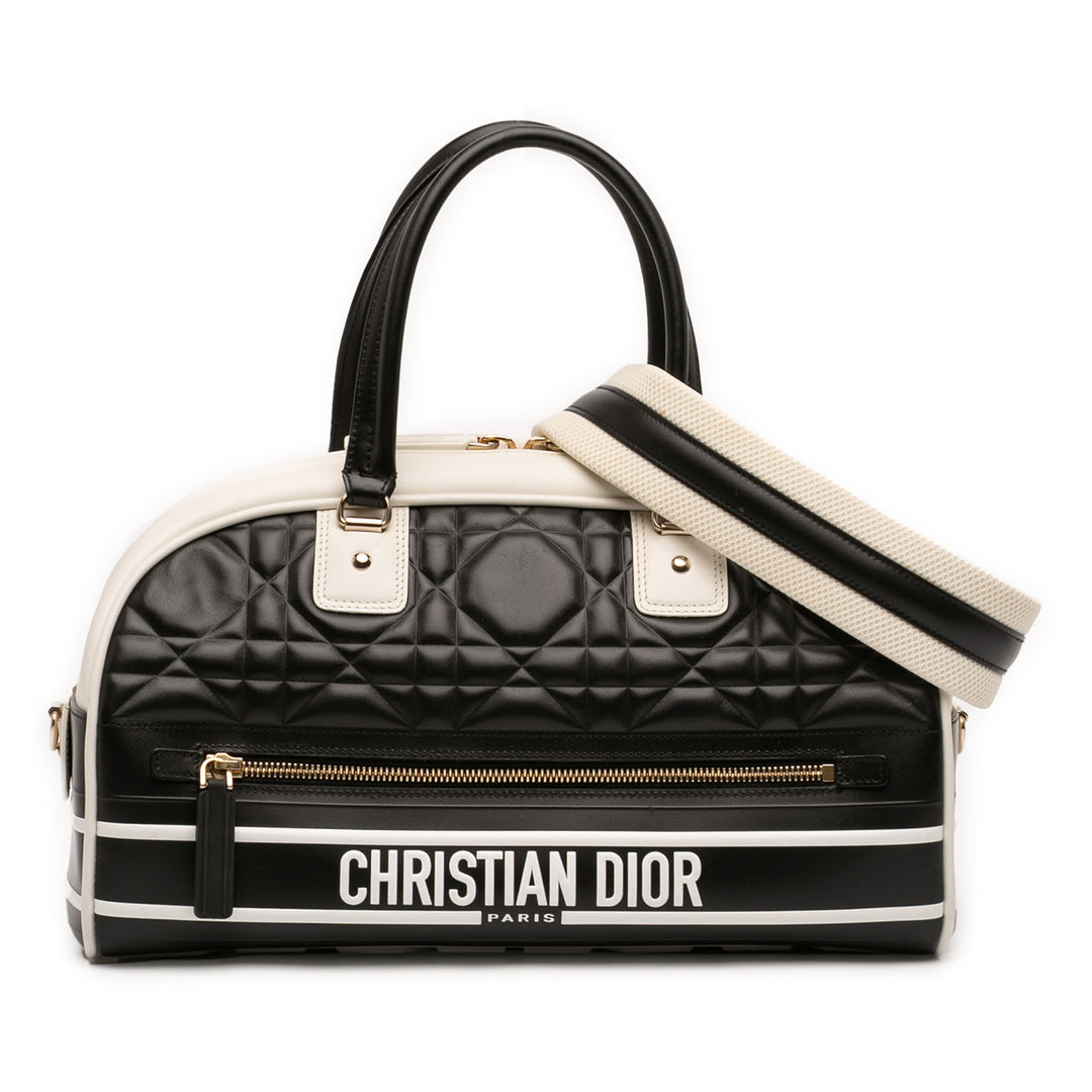 Dior Medium Cuir Cannage Dior Vibe Zip Bowling Sac