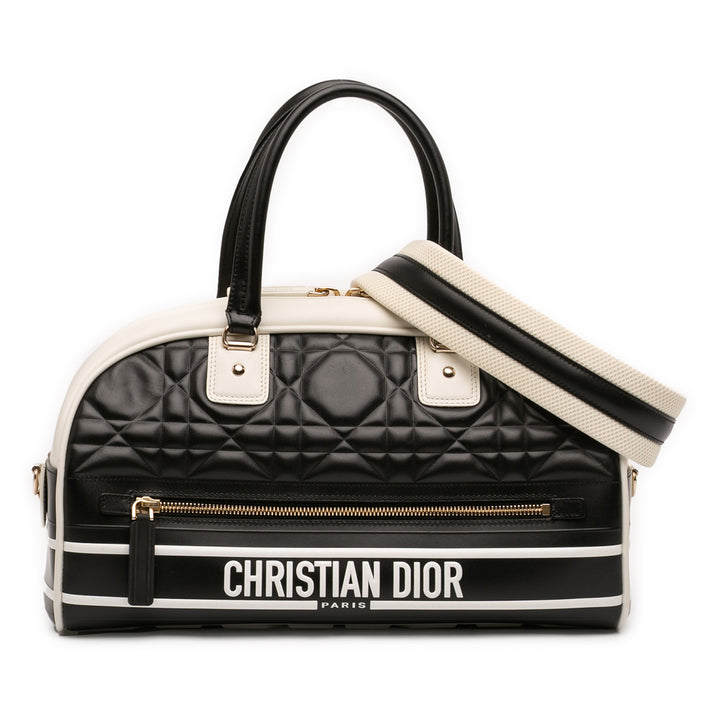 Dior Medium Cuir Cannage Dior Vibe Zip Bowling Sac