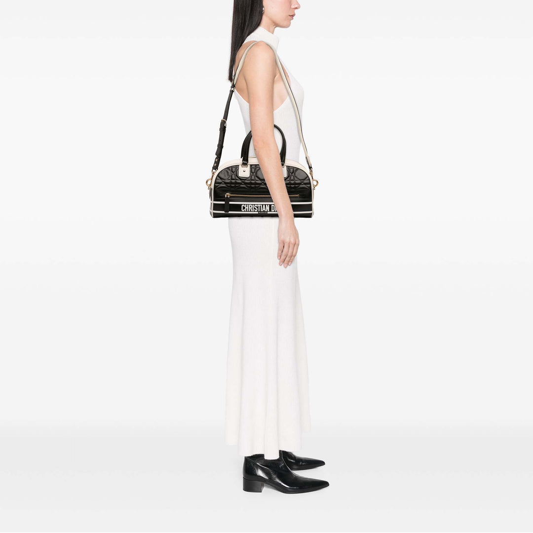 Dior Medium Cuir Cannage Dior Vibe Zip Bowling Sac