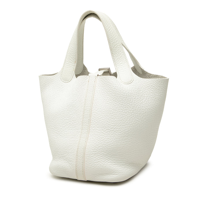 Hermès Sac à main Picotin 18 Clémence Blanc – vue 2 – GABY PARIS