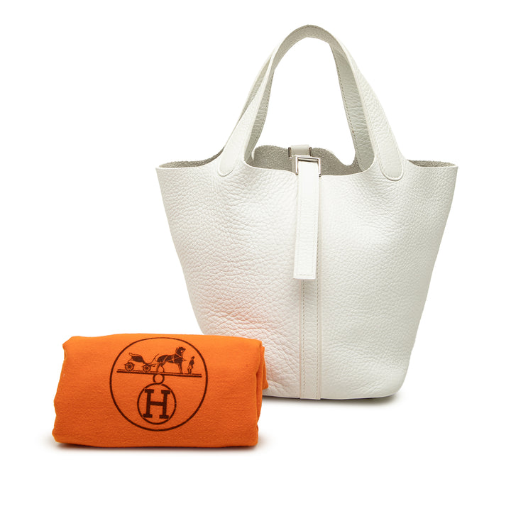 Hermès Sac à main Picotin 18 Clémence Blanc – vue 7 – GABY PARIS