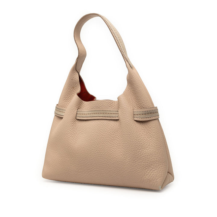 Ferragamo Grained Sac Marron – vue 2 – GABY PARIS
