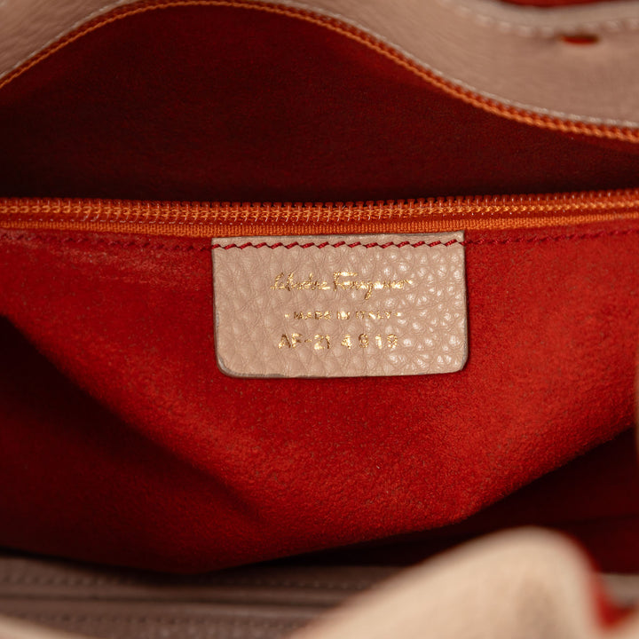 Ferragamo Grained Sac Marron – vue 5 – GABY PARIS