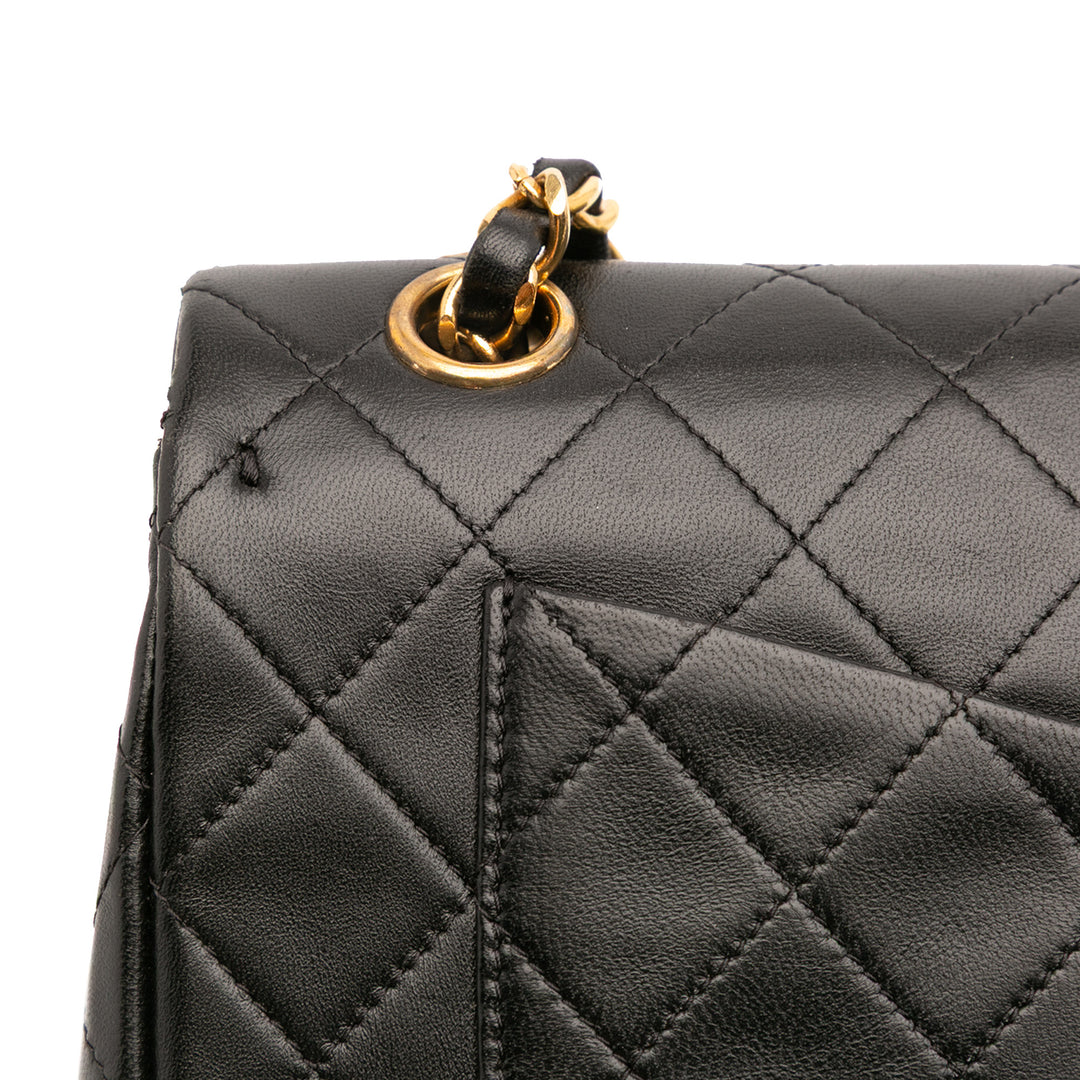 Chanel Small Classic Cuir d’agneau Double rabat Noir