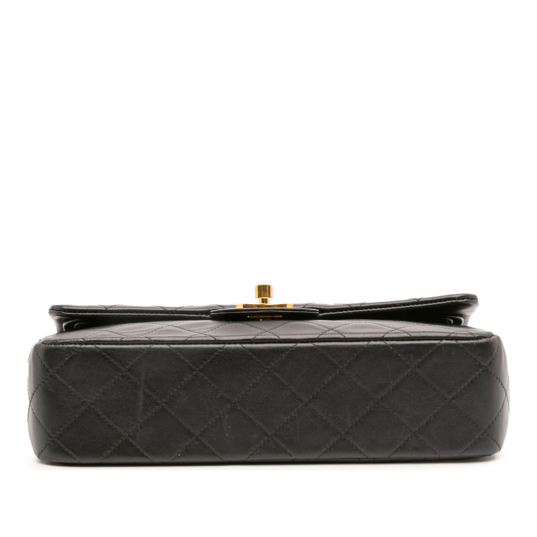 Chanel Small Classic Cuir d’agneau Double rabat Noir