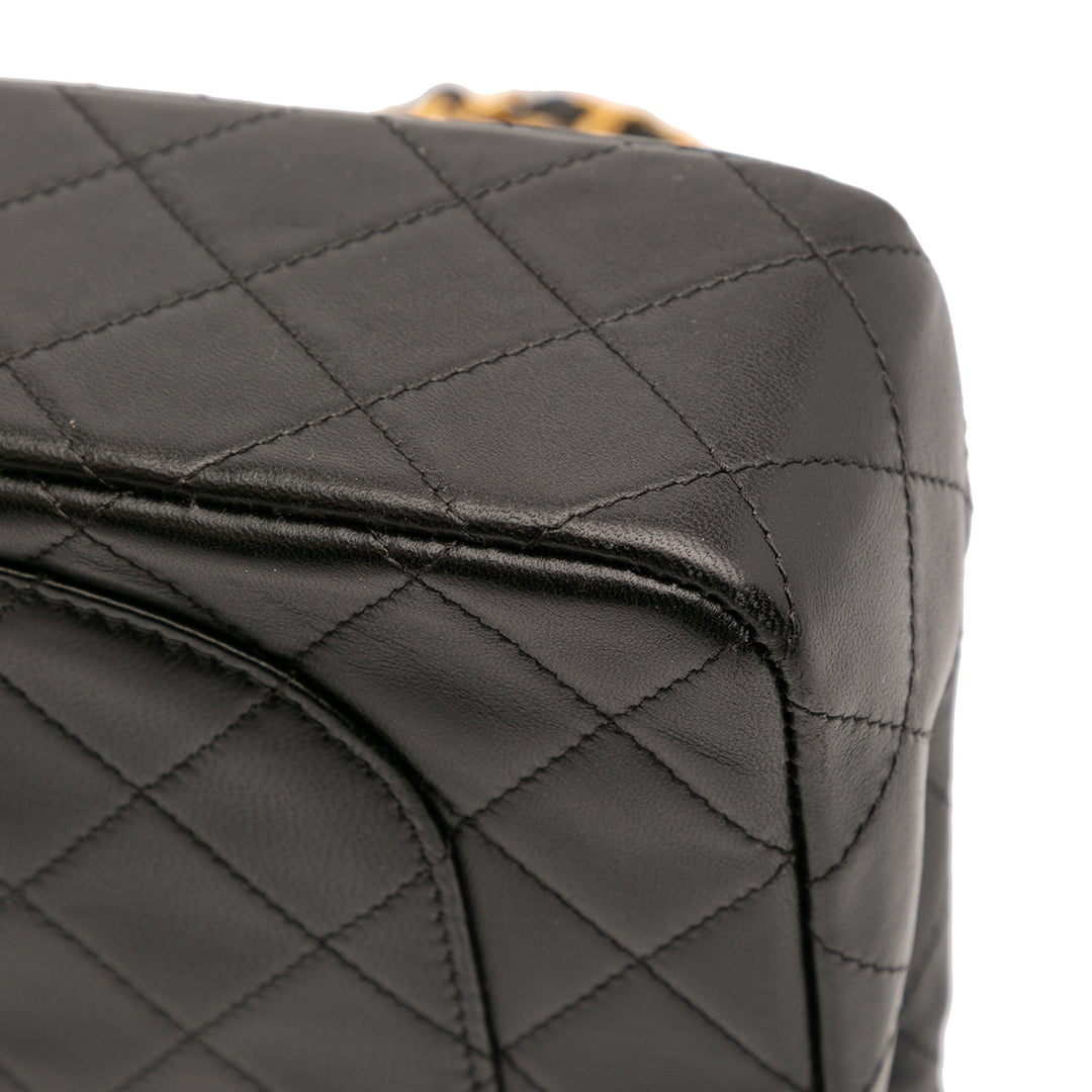 Chanel Small Classic Cuir d’agneau Double rabat Noir