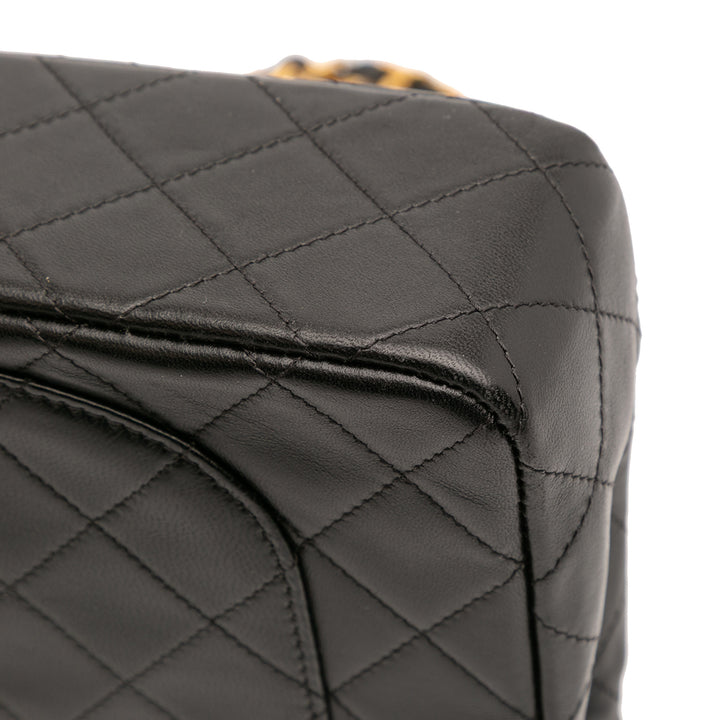 Chanel Small Classic Cuir d’agneau Double rabat Noir