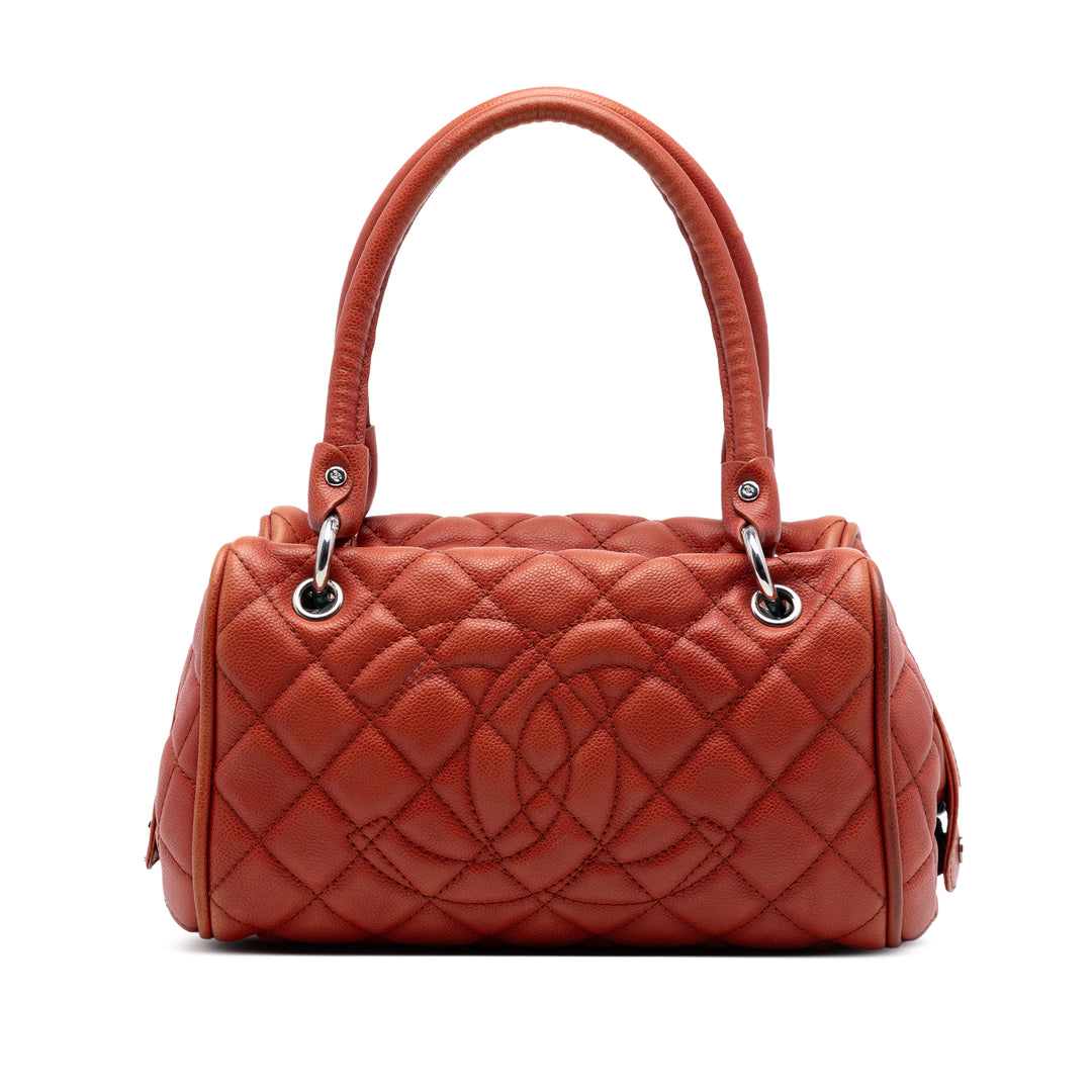 Chanel Large Matelassé Caviar Timeless Classic Bowler Sac