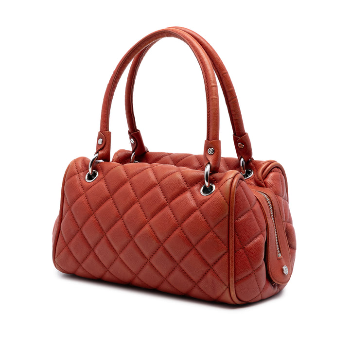 Chanel Large Matelassé Caviar Timeless Classic Bowler Sac