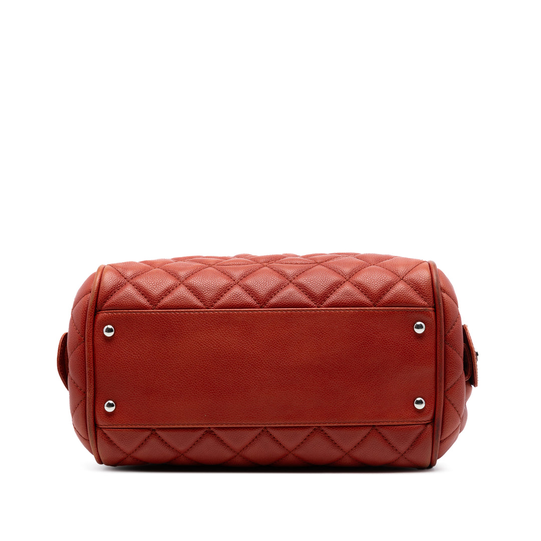 Chanel Large Matelassé Caviar Timeless Classic Bowler Sac