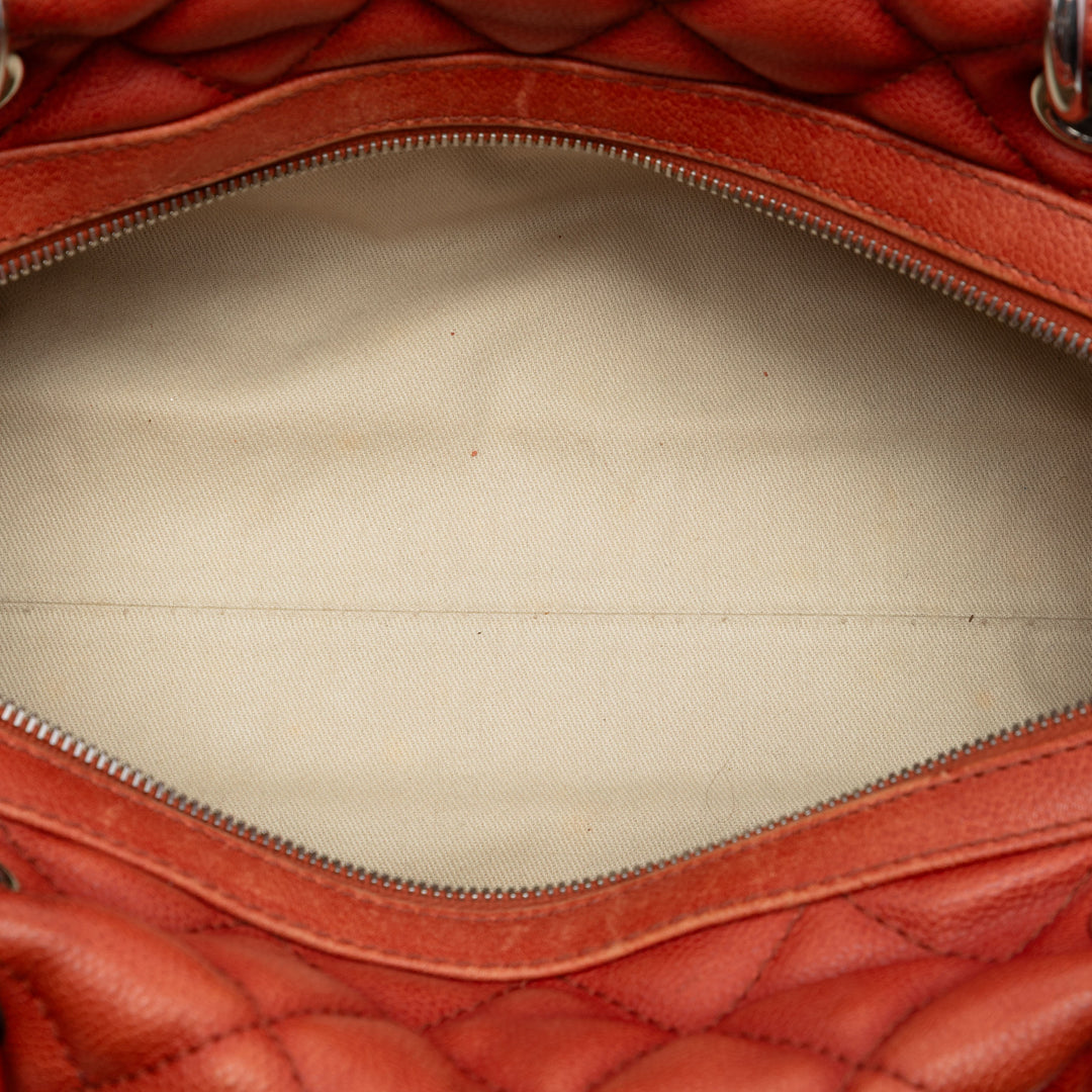 Chanel Large Matelassé Caviar Timeless Classic Bowler Sac