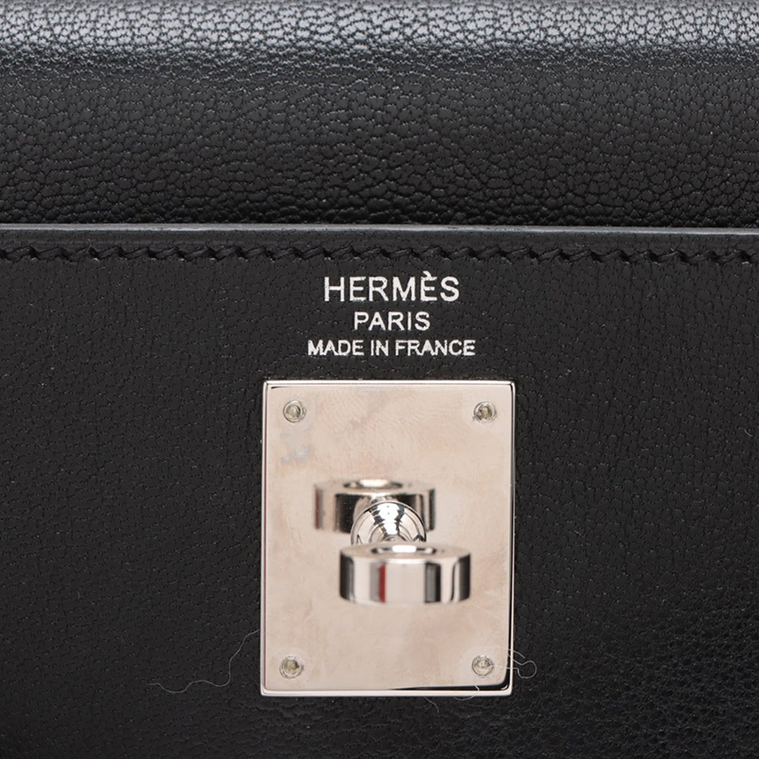 Hermès Chevre Chamkila Kelly Elan Noir – GABY PARIS Authentique