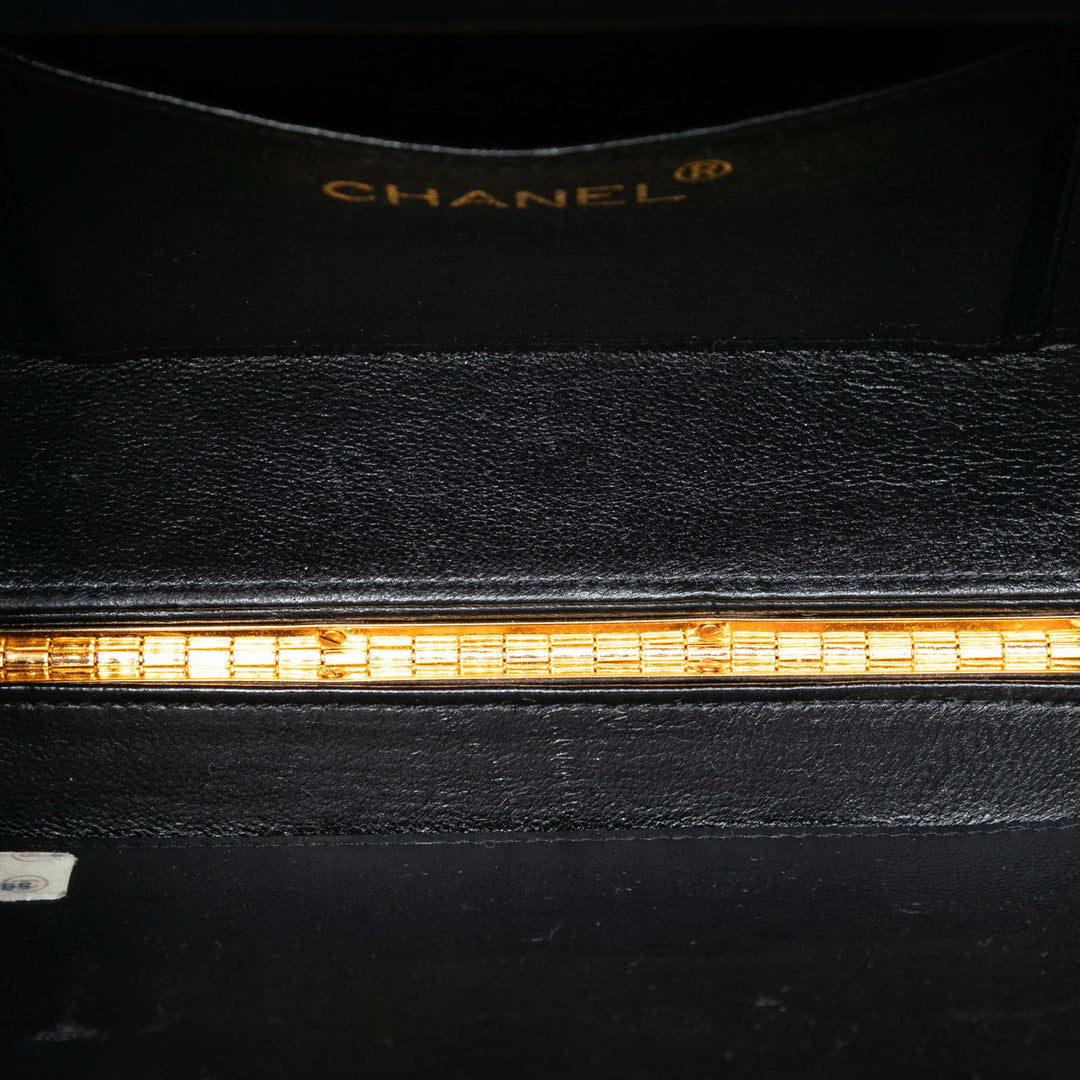 Chanel CC Matelassé Chevron Cuir d’agneau Boîte Sac porté croisé