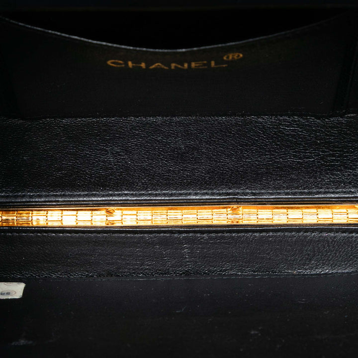 Chanel CC Matelassé Chevron Cuir d’agneau Boîte Sac porté croisé