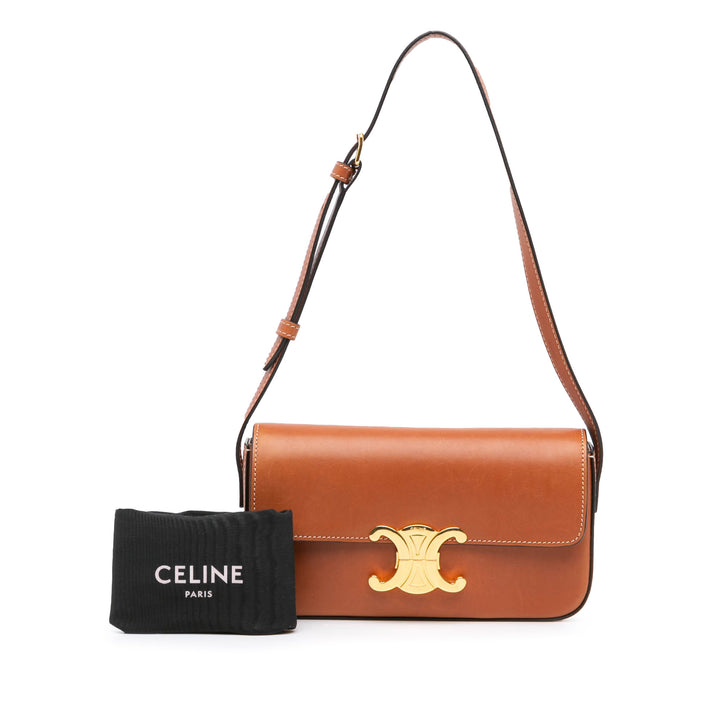 Leather Triomphe Claude Crossbody Brown - Gaby Paris