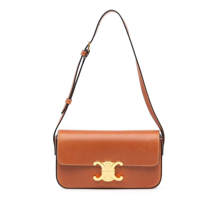 Leather Triomphe Claude Crossbody Brown - Gaby Paris