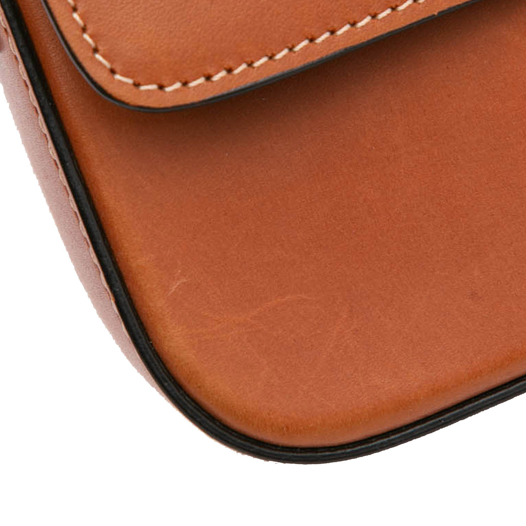 Leather Triomphe Claude Crossbody Brown - Gaby Paris