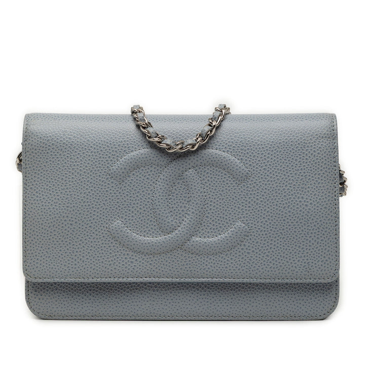 Chanel CC Caviar Wallet on Chain