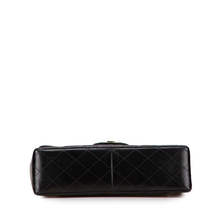 Chanel Jumbo XL Classic Cuir d’agneau Simple rabat Noir