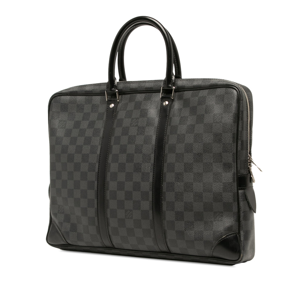 Louis Vuitton Porte-documents Porte Documents Voyage Damier Graphite PM Noir – vue 2 – GABY PARIS