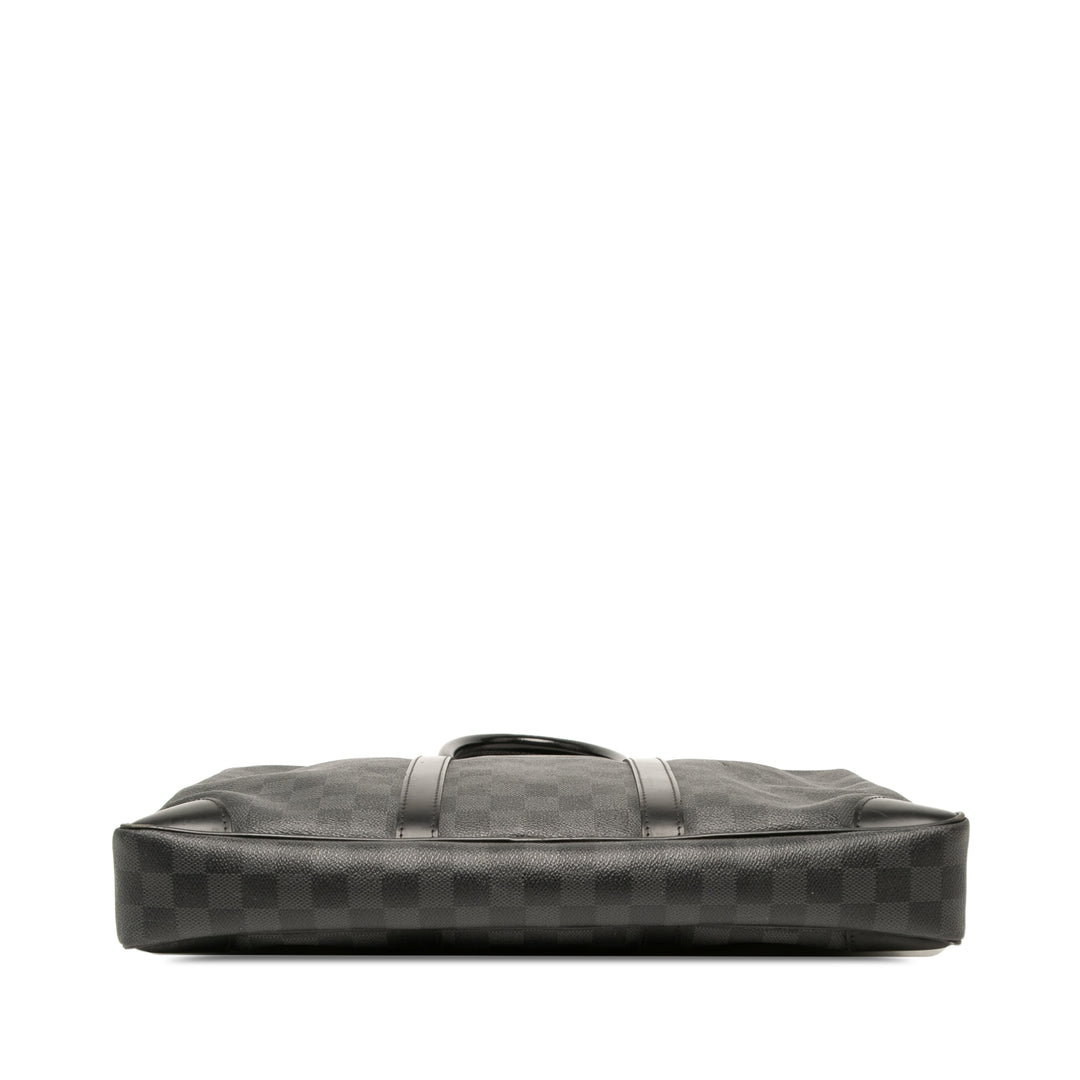 Louis Vuitton Porte-documents Porte Documents Voyage Damier Graphite PM Noir – vue 3 – GABY PARIS