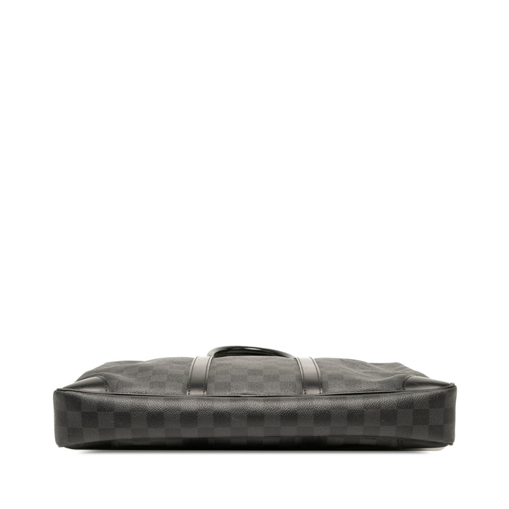 Louis Vuitton Porte-documents Porte Documents Voyage Damier Graphite PM Noir – vue 3 – GABY PARIS