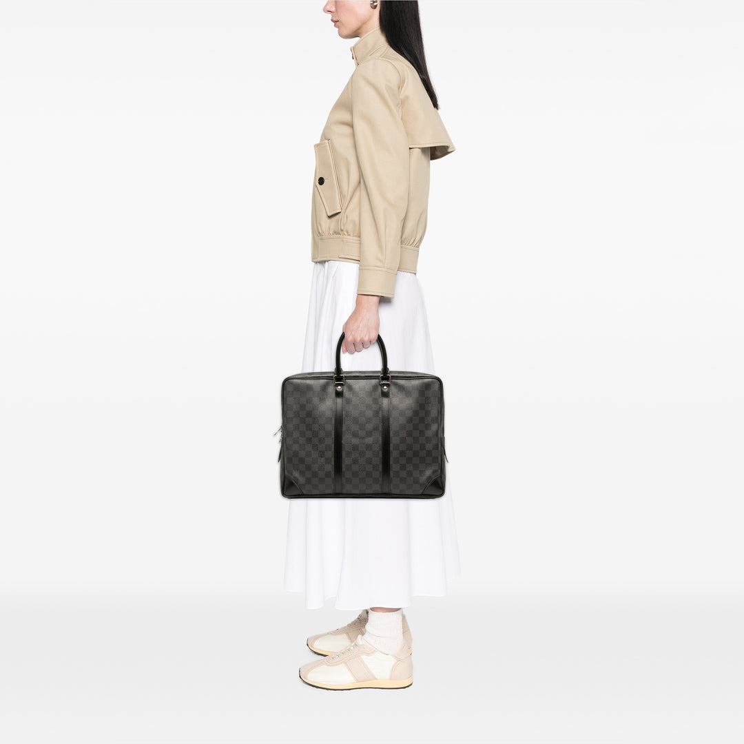 Louis Vuitton Porte-documents Porte Documents Voyage Damier Graphite PM Noir – vue 5 – GABY PARIS