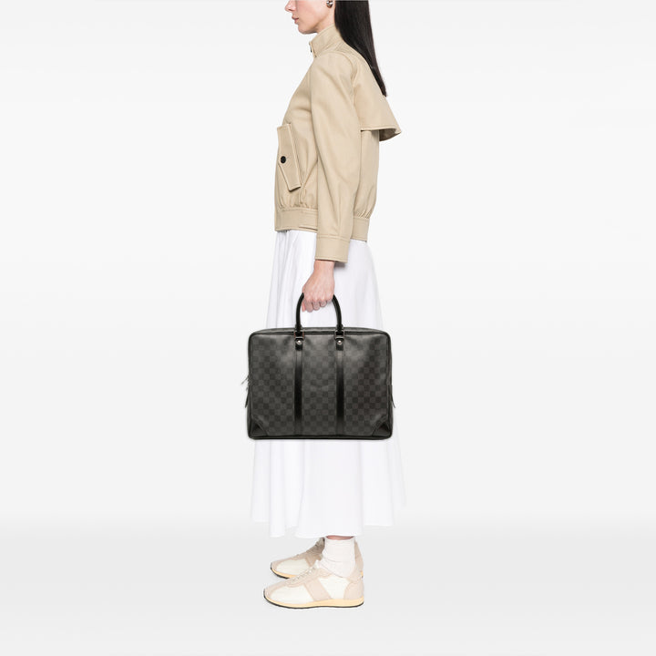 Louis Vuitton Porte-documents Porte Documents Voyage Damier Graphite PM Noir – vue 5 – GABY PARIS