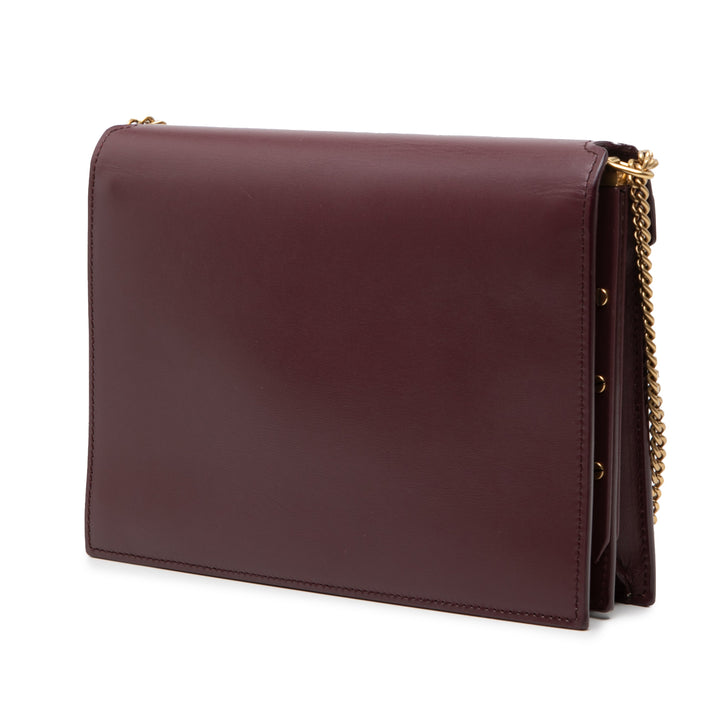 Cassandra Fermoir Sac Cuir de veau lisse Rouge