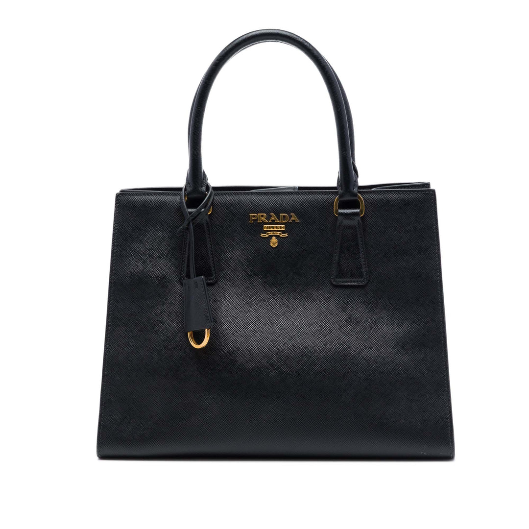 Lux Open Cabas Moyen Saffiano Noir