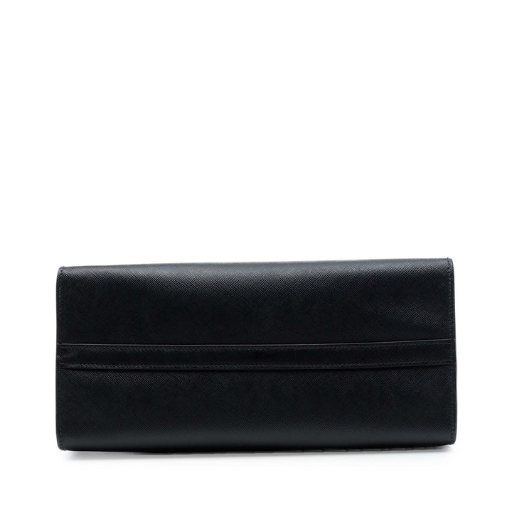 Lux Open Cabas Moyen Saffiano Noir