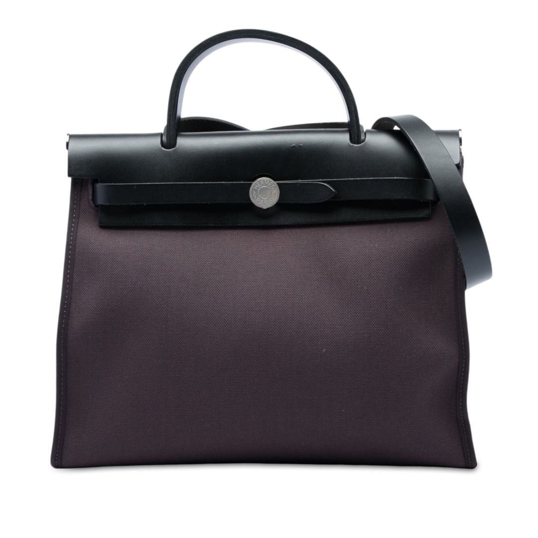 Hermès Herbag Zippé 31 Violet – vue principale – GABY PARIS