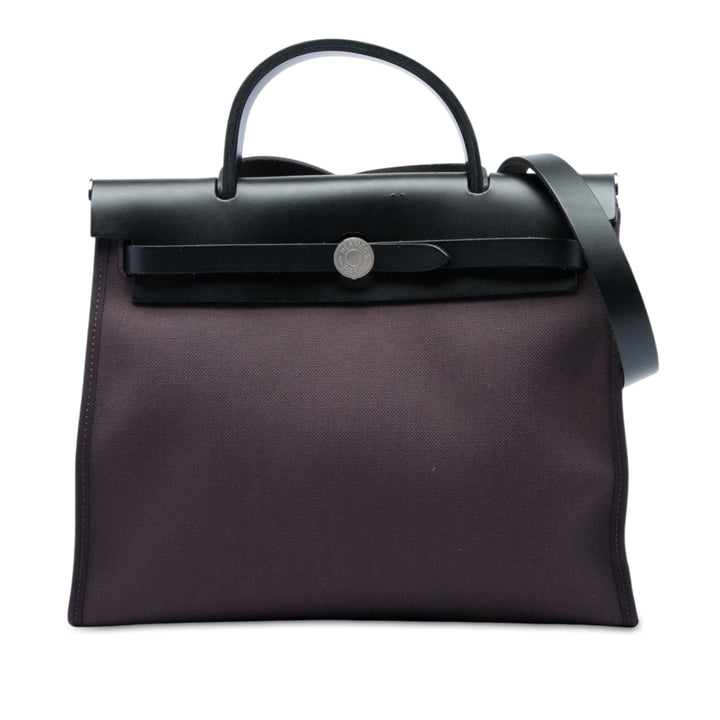Hermès Herbag Zippé 31 Violet – vue principale – GABY PARIS