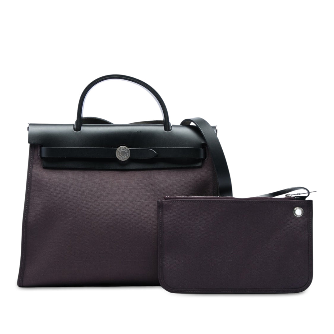 Hermès Herbag Zippé 31 Violet – vue 6 – GABY PARIS