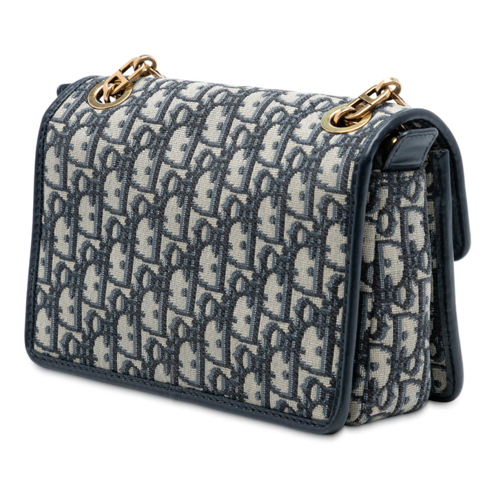 Dior Oblique Toile CD Lock Chain à rabat Sac porté croisé
