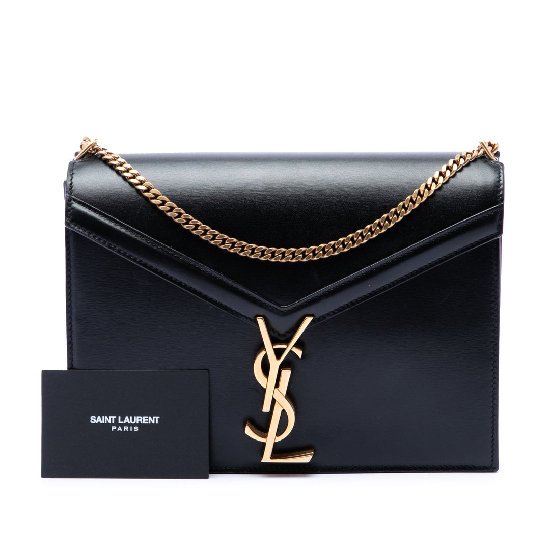 Saint Laurent Cassandra Fermoir Sac Cuir de veau lisse Noir – vue 7 – GABY PARIS