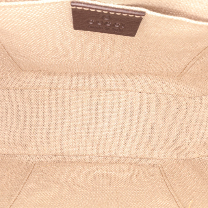 GG Canvas Webby Bee Camera Bag Brown - Gaby Paris