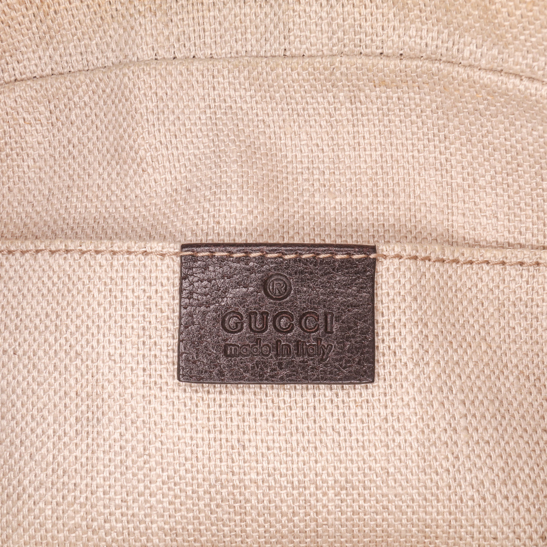 GG Canvas Webby Bee Camera Bag Brown - Gaby Paris